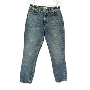 New Abercrombie&Fitch Curve Love High Rise The Mom Jeans Acid Wash Size 28(6R)